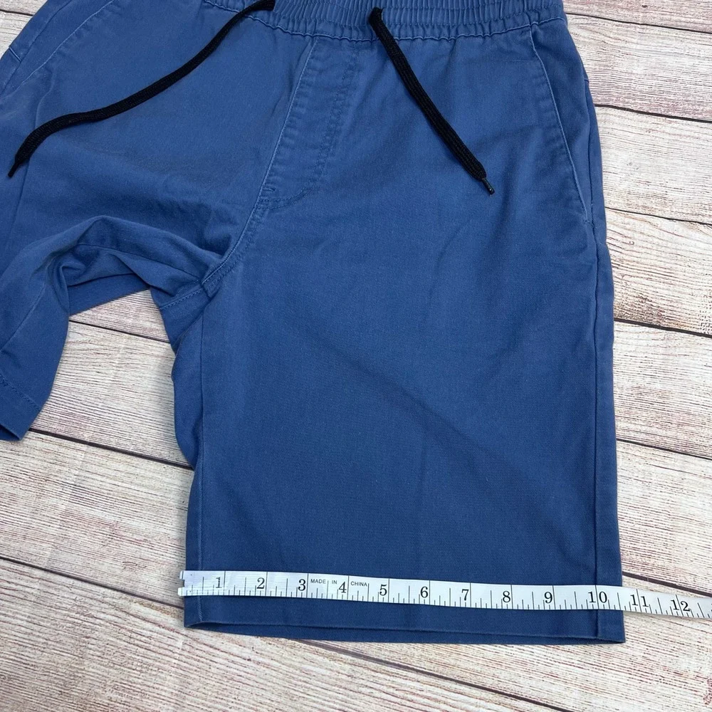 Volcom Frickin‎ Elastic Waist Shorts Mens Medium Blue Chino Drawstring